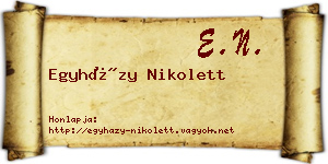 Egyházy Nikolett névjegykártya
