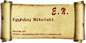 Egyházy Nikolett névjegykártya